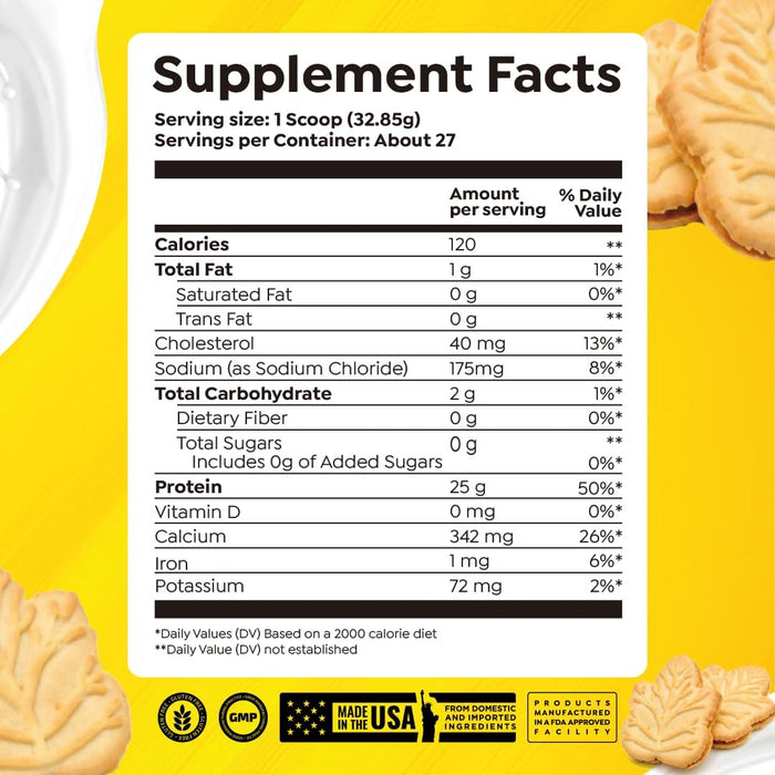 HTLT Casein + Whey Protein Supplement Facts, Ingredients, and Nutrition Label