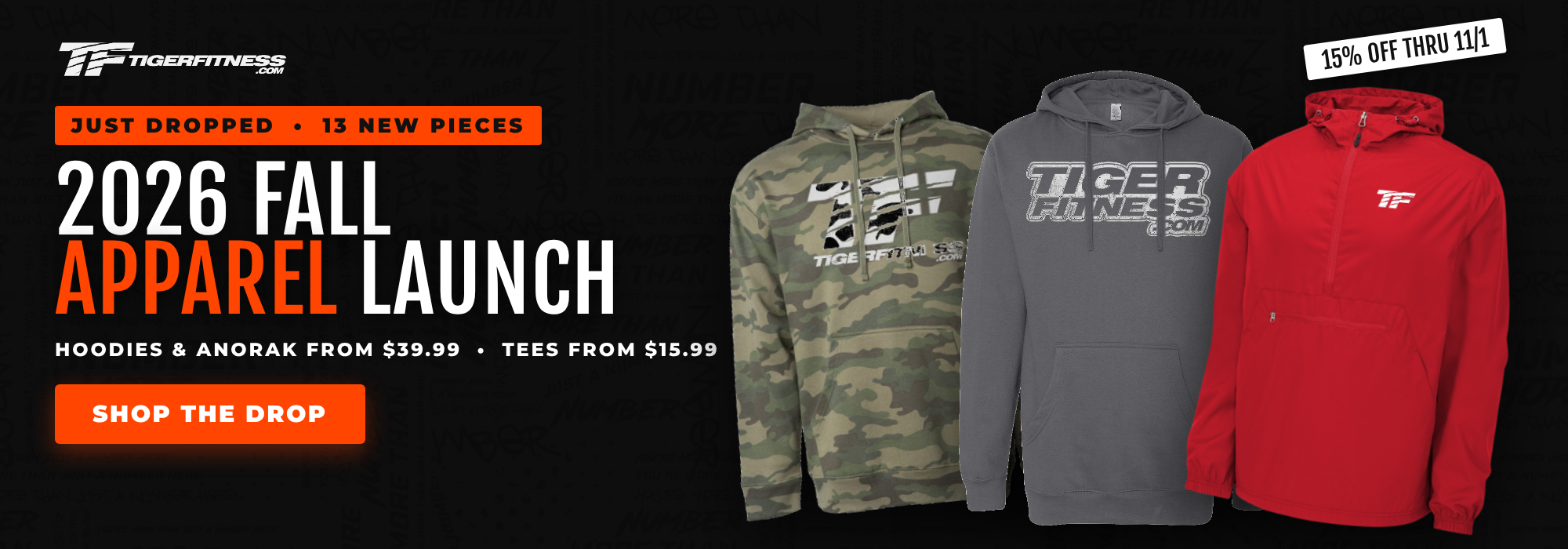 Tiger Fitness 2026 Fall Apparel Launch