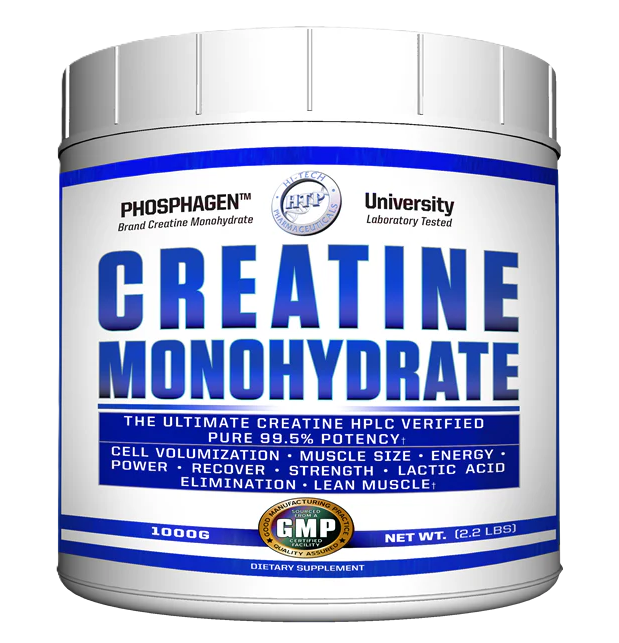 Hi-Tech Pharma Creatine Monohydrate 200 Servings 1000 Grams strength, performance and recovery supplement from Tiger Fitness