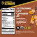 Nutrition facts for Honey Stinger Energy Gel Salted Caramel flavor packet providing portable sports nutrition and convenient energy for endurance athletes and long workouts