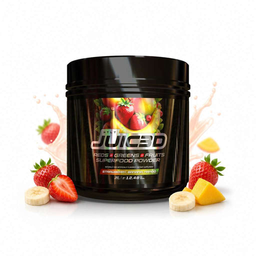 HTLT JUIC3D Greens Strawberry Mango Banana Superfood Powder
