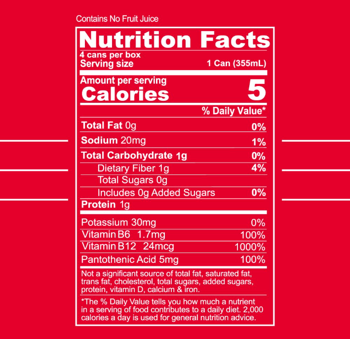 Redcon1 Jolt Modern Soda Cola zero sugar energy drink for focus and performance Supplement Facts