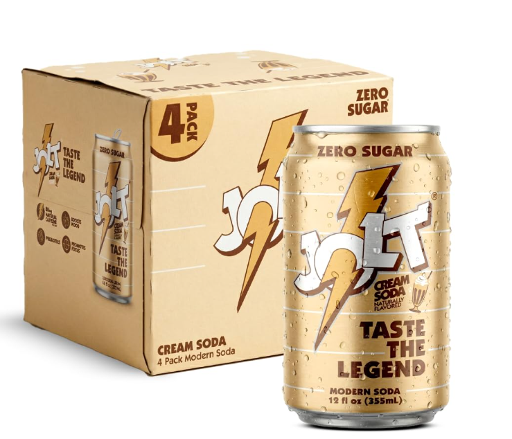 Redcon1 Jolt Modern Soda Cream Soda zero sugar energy drink for clean energy and focus