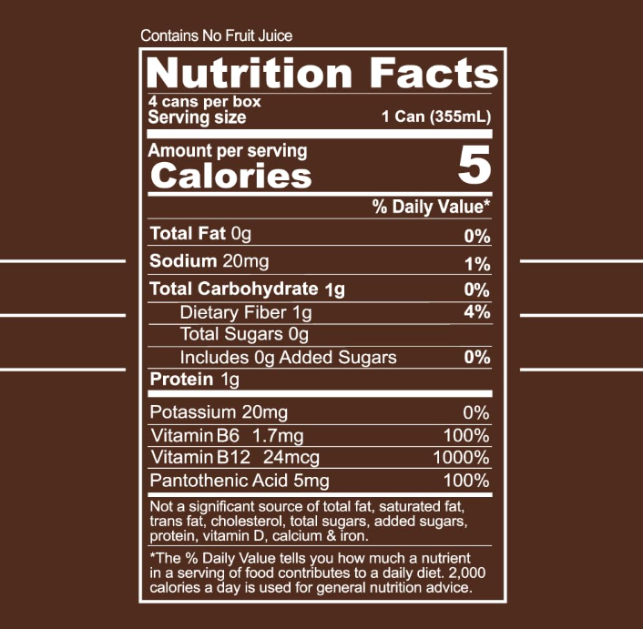 Redcon1 Jolt Modern Soda Root Beer flavored energy drink zero sugar for energy and focus Supplement Facts