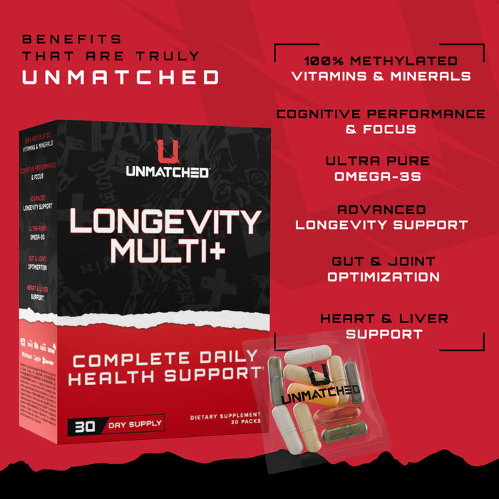 Unmatched Longevity Multi+ | Complete Daily Health Support