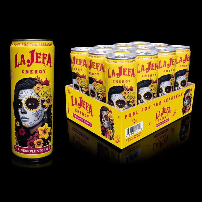 La Jefa Energy Drink Pineapple Storm 12 pack