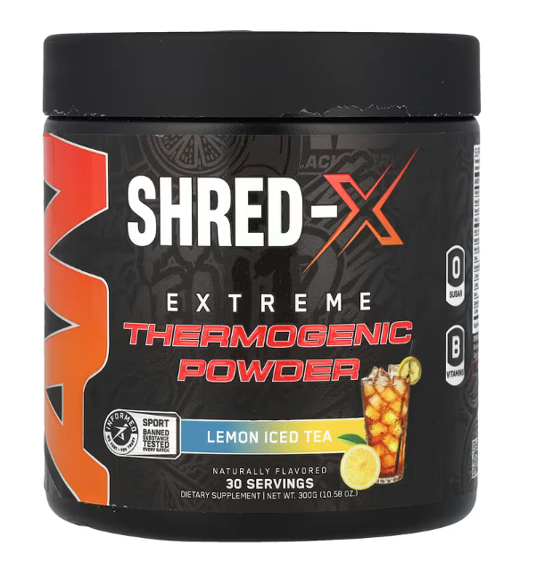 ABE Shred-X Extreme Thermogenic Powder Lemon Iced Tea – Fat Burner Drink Mix