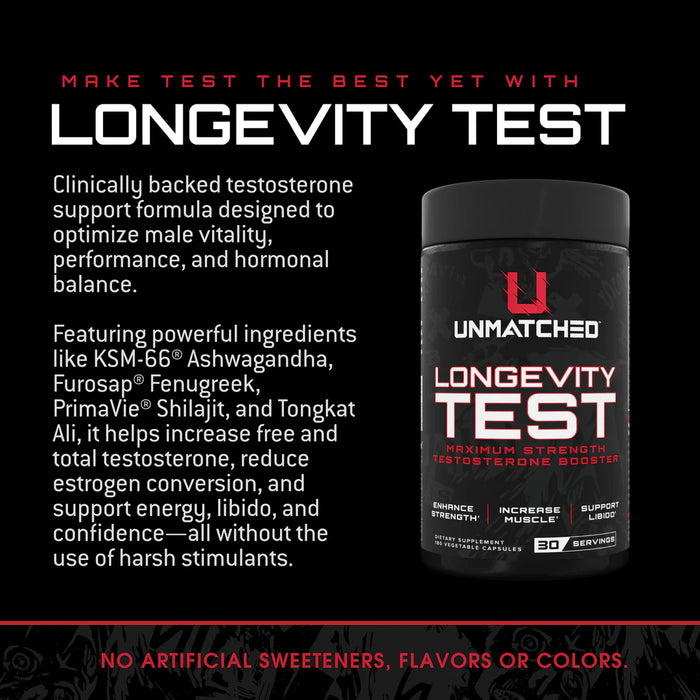 Unmatched Longevity Test | Testosterone Support