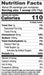 Beverly Muscle Provider Vanilla nutrition facts panel