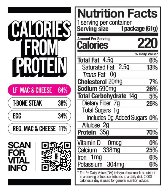 Prepared Legendary Foods Protein+ Pasta Mac N Cheese served in a bowl as a high-protein meal for active lifestyles, meal prep, and everyday nutrition