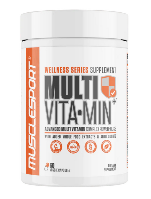MuscleSport Multi Vita Revolution multivitamin supplement bottle front label 60 Capsules