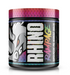 MuscleSport Rhino Rampage Pre-Workout Rainbow Candy tub front label