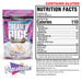 MuscleSport Cream'd Rice Gourmet Dippsadoodles supplement facts, ingredients, and directions panel