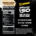 Back label of Mutant Hardcore ISO 1.6 lb whey protein isolate Cookie & Cream showing the Supplement Facts panel, ingredients, directions for use, and nutritional information.