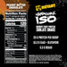 Back label of Mutant Hardcore ISO 1.6 lb whey protein isolate Peanut Butter Chocolate showing the Supplement Facts panel, ingredients, directions for use, and nutritional information.