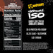 Back label of Mutant Hardcore ISO 1.6 lb whey protein isolate Triple Chocolate showing the Supplement Facts panel, ingredients, directions for use, and nutritional information.