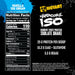 Back label of Mutant Hardcore ISO 1.6 lb whey protein isolate Vanilla showing the Supplement Facts panel, ingredients, directions for use, and nutritional information.