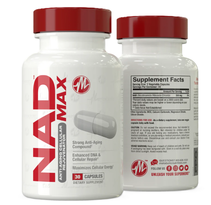 Metabolic Nutrition NAD Max | Advanced Cellular Energy, Longevity & Anti-Aging Support