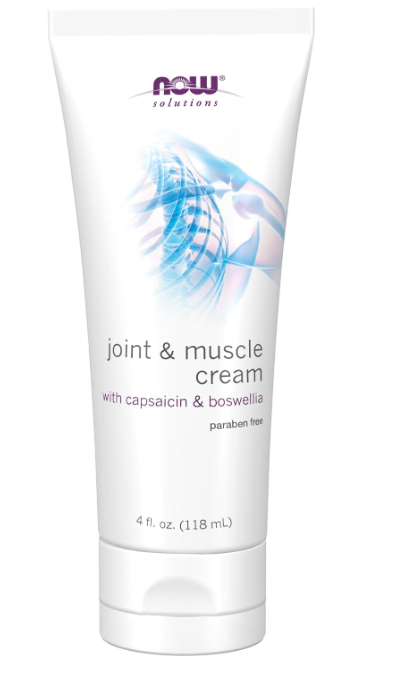 NOW Solutions Joint and Muscle Cream tube front label 4 oz Tigerfitness.com