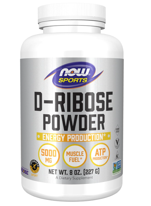 NOW Sports D-Ribose Powder container front label 8 oz