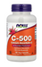NOW Foods Vitamin C-500 calcium ascorbate antioxidant supplement bottle front label
