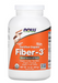 NOW Foods Certified Organic Fiber-3 digestive support powder with flax seed meal acacia fiber and inulin 1 lb container