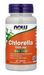 NOW Foods chlorella 1000 mg 60 tablets bottle front label