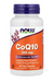 NOW Foods CoQ10 supplement bottle front label cellular energy and heart health support
