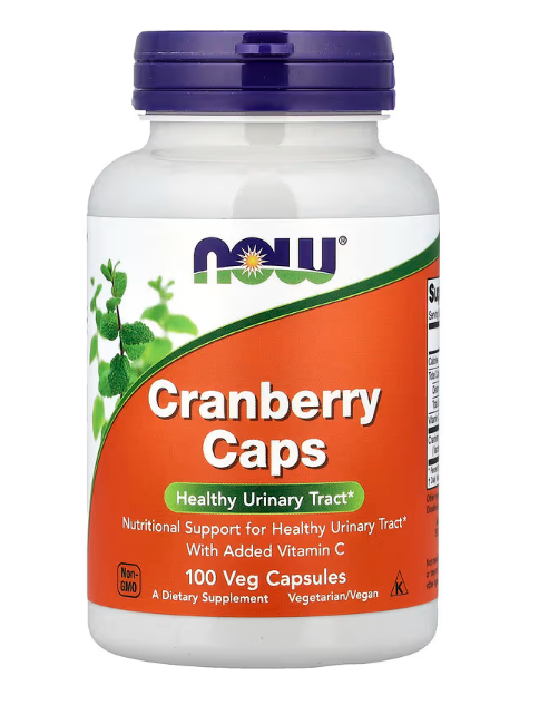 NOW Foods Cranberry Caps 100 Veg Capsules urinary tract support supplement front label