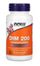 NOW Foods DIM 200 mg 90 veg capsules hormone support supplement bottle front label
