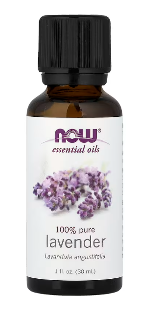 NOW Essential Oils 100% Pure Lavender 1 fl oz bottle front label