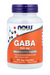 NOW Foods GABA 500 mg with Vitamin B-6 dietary supplement bottle front label 100 veg capsules