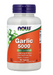 NOW Foods Garlic 5000 90 Tablets bottle front label showing odor controlled formula equivalent to 5000 mg fresh garlic