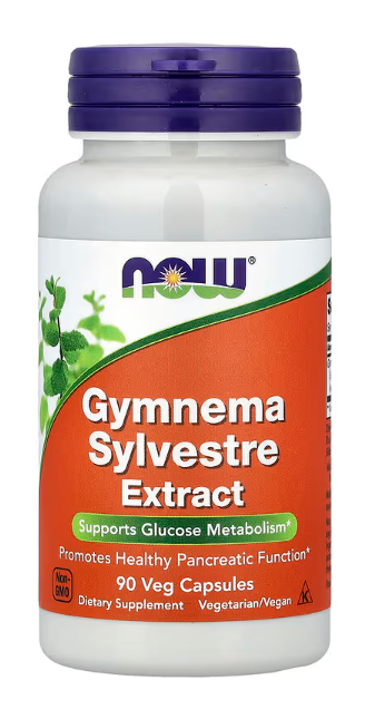NOW Foods Gymnema Sylvestre Extract 400 mg Supports Glucose Metabolism 90 Veg Capsules Bottle