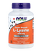 NOW Foods L-Lysine 1,000 mg 100 tablets bottle front label