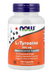 NOW Foods L Tyrosine 500 mg front bottle amino acid supplement 120 capsules