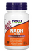NOW Foods NADH 10 mg cellular energy support supplement bottle
