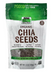 NOW Foods Real Food Organic Chia Seeds 12 oz (340 g) resealable bag front label.