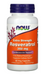 NOW Foods Extra Strength Resveratrol 350 mg antioxidant supplement bottle 60 veg capsules cardiovascular support