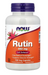 NOW Foods Rutin 450 mg 100 Veg Capsules bottle front label featuring Sophora japonica extract and Cell Defense support 