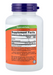 NOW Foods Alfalfa 650 mg 250 tablets supplement facts panel showing serving size and ingredient details.