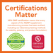 NOW Foods Berberine Glucose Support Certifications Matter graphic highlighting NPA GMP certification and UL quality standards