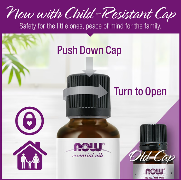 NOW Essential Oils 100% how to open bottle