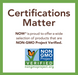 NOW Foods broccoli seeds Non-GMO Project Verified certification graphic