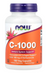 NOW Foods C-1000 100 Veg Capsules bottle front label with 100 mg bioflavonoids for antioxidant support