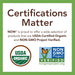 NOW Real Food Organic Raw Cacao Nibs Certification promise