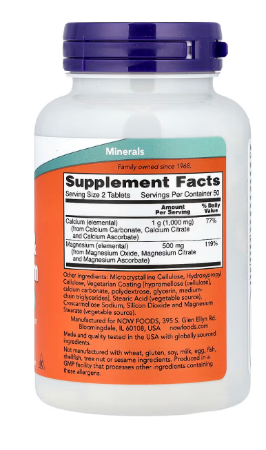 NOW Foods Calcium & Magnesium 2:1 Ratio
