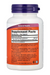 NOW Foods DMAE (Dimethylaminoethanol) 250 mg, 100 Veg Capsules Supplement Facts panel with ingredient and dosage information