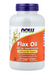 NOW Foods Flax Oil 1000 mg 120 veggie softgels cold pressed omega-3 supplement front label
