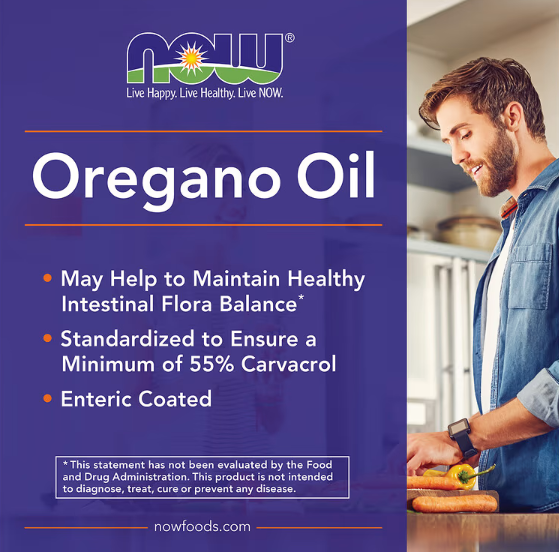 NOW Foods Oregano Oil herbal immune and digestive support product lifestyle image